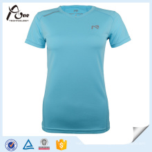 Lady Shirt Polyester Custom Printing Running Wear